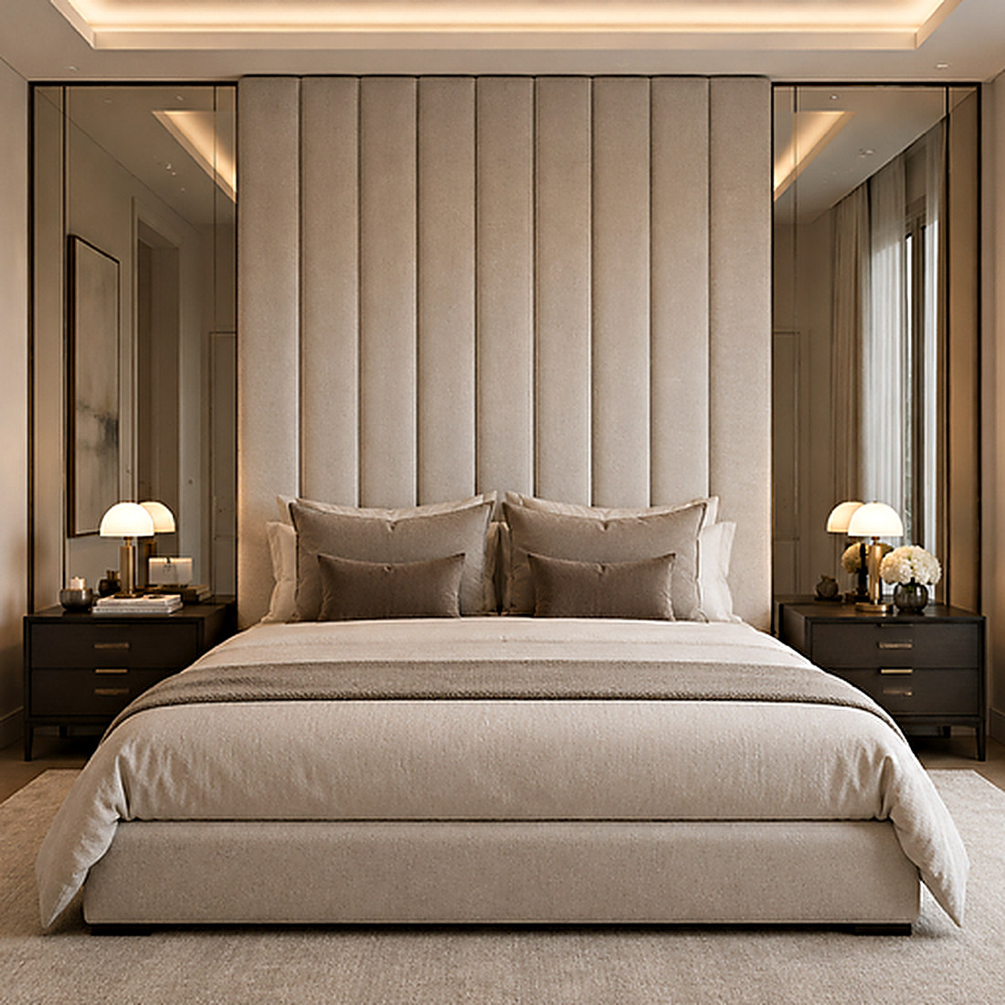 Warm Modern style bedroom designed by Next Level Design