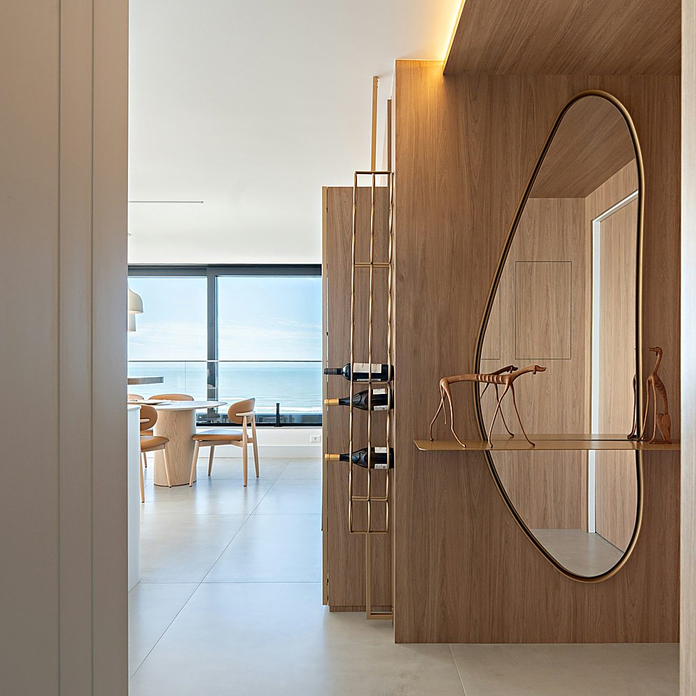 Coastal style entryway designed by Next Level Design