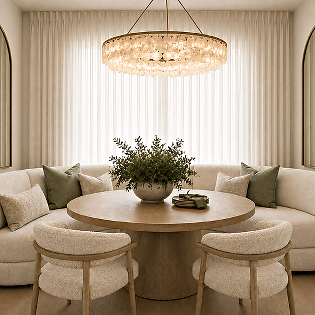Organic Modern style dining room designed by Next Level Design