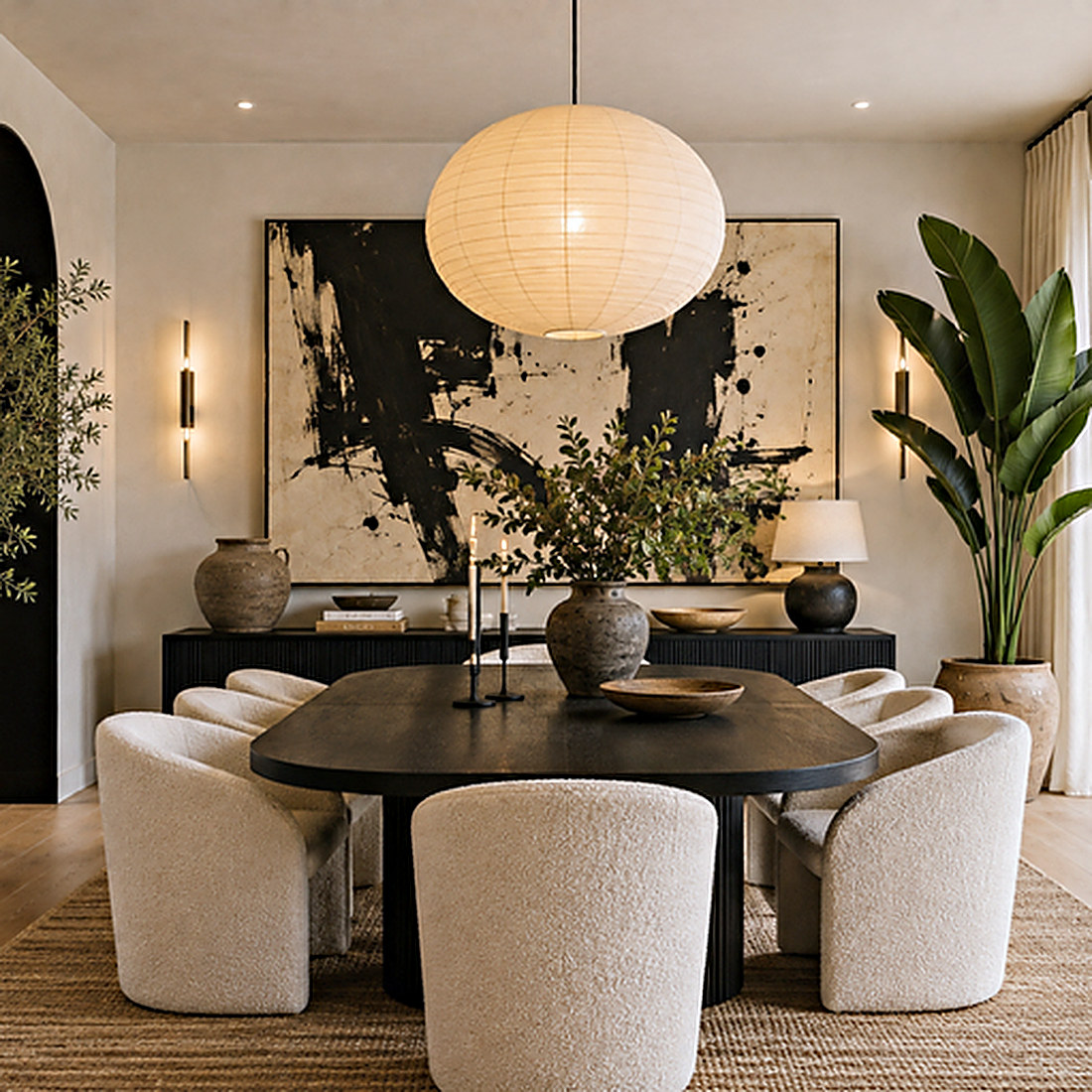 Organic Modern style dining room designed by Next Level Design