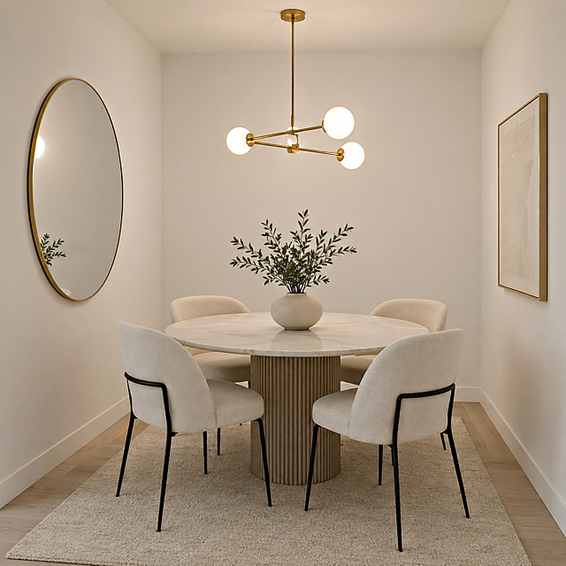 Japandi style dining room designed by Next Level Design