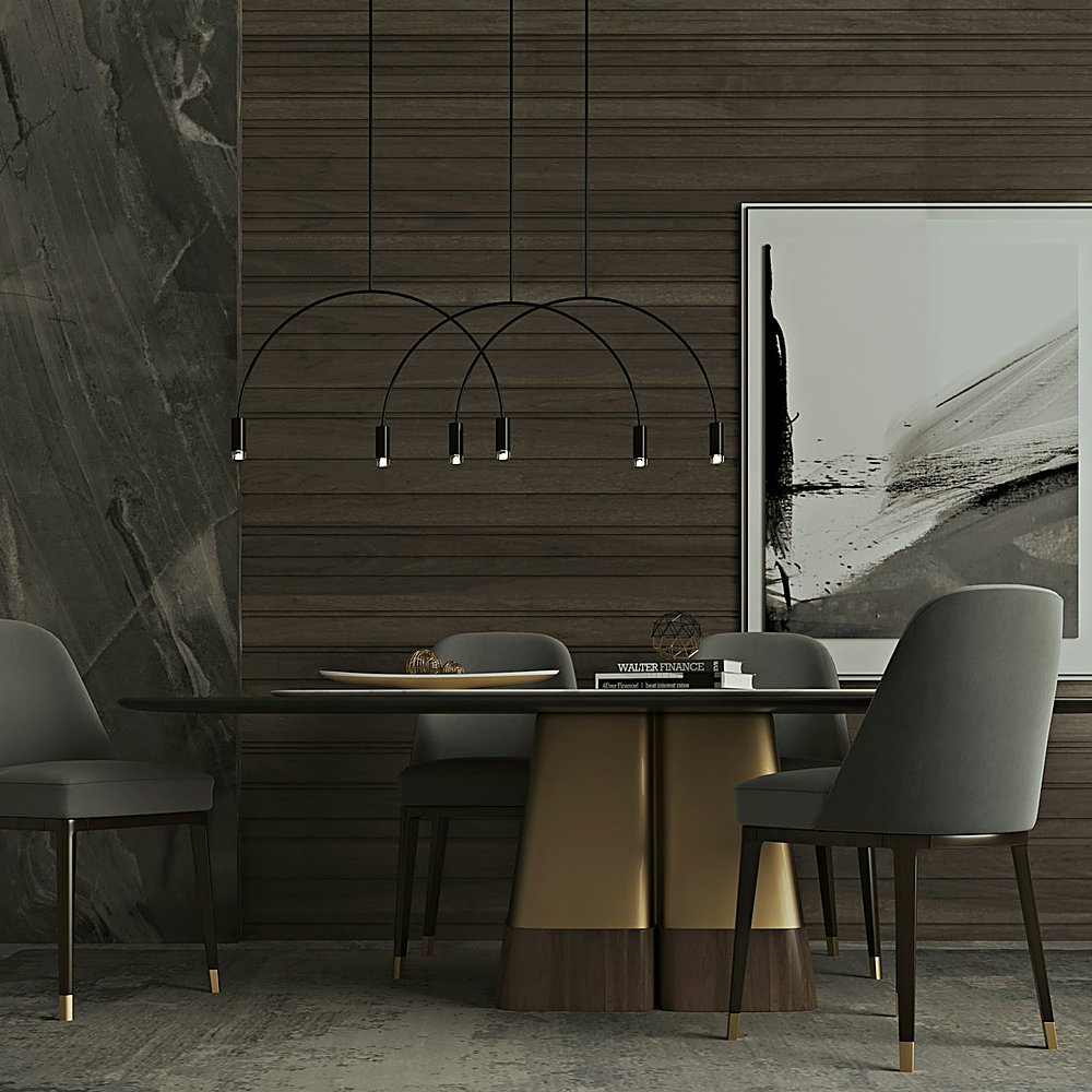 Hollywood Glam style dining room designed by Next Level Design