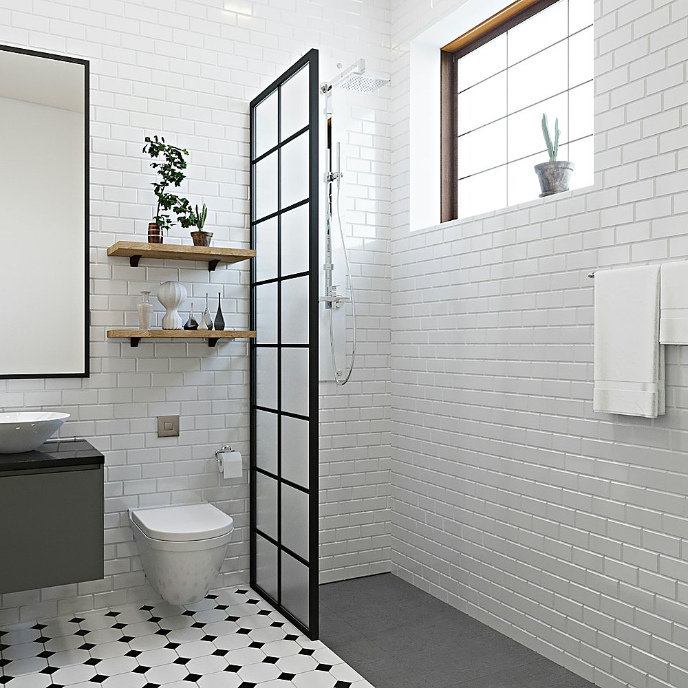 Industrial style bathroom designed by Next Level Design
