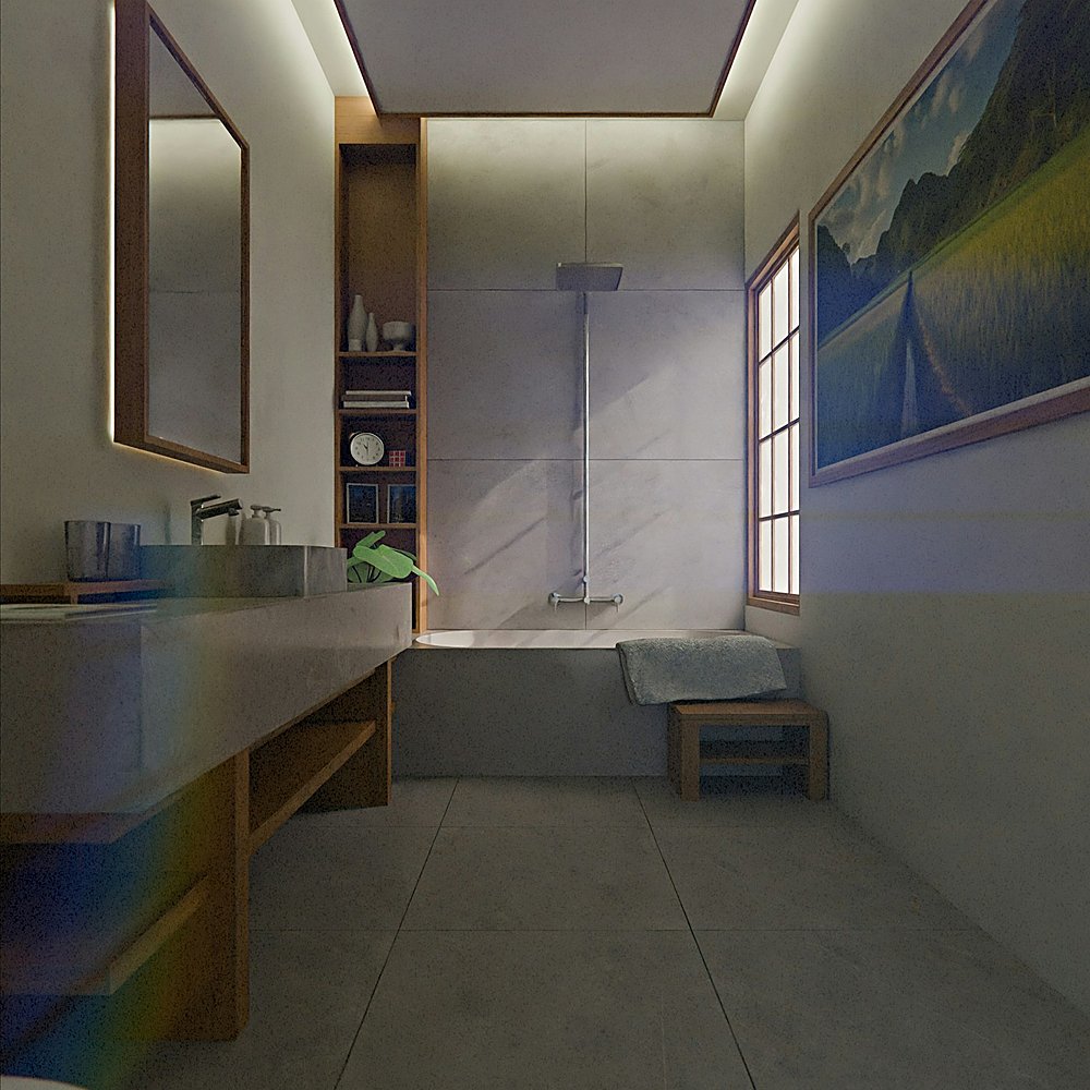 Japandi style bathroom designed by Next Level Design