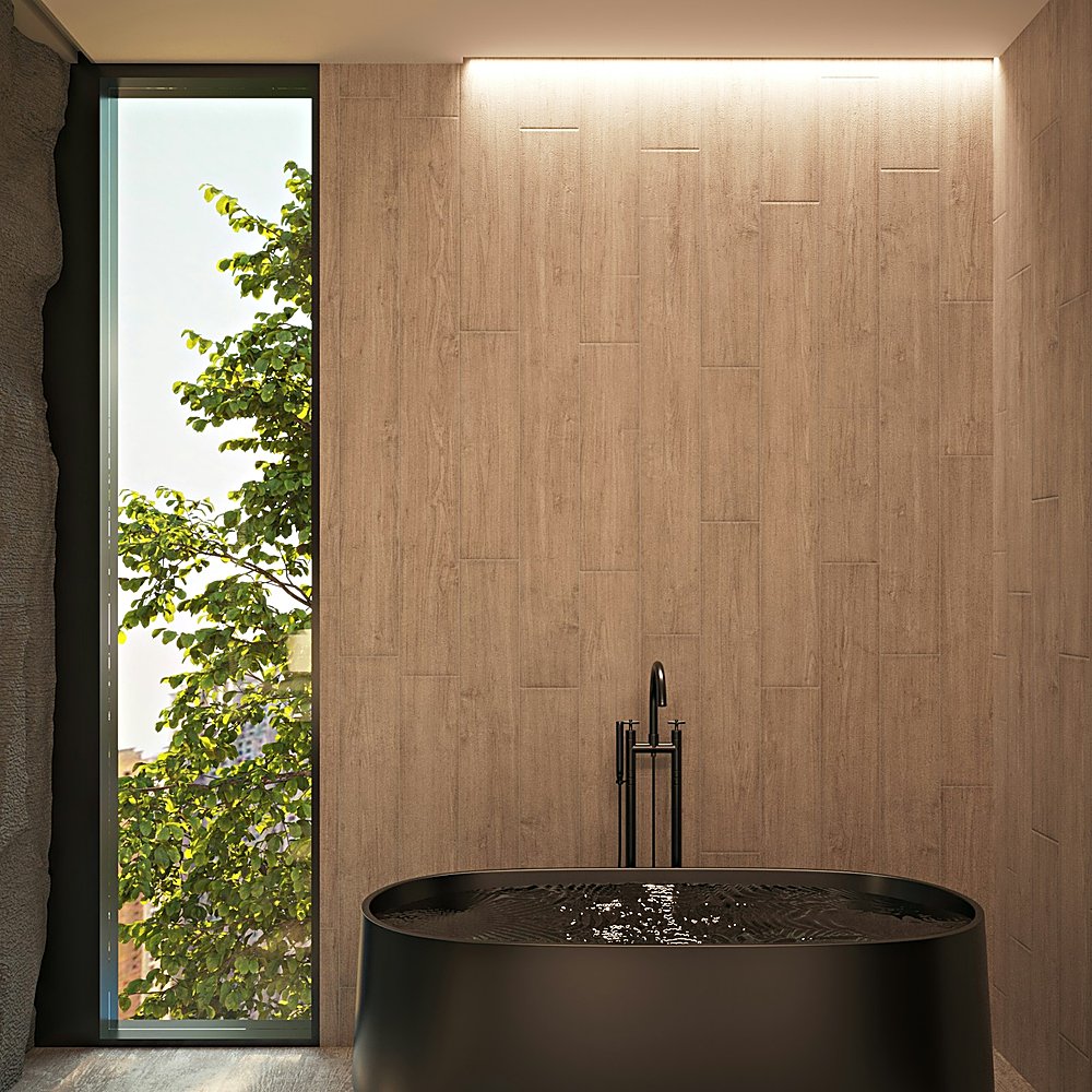 Japandi style bathroom designed by Next Level Design