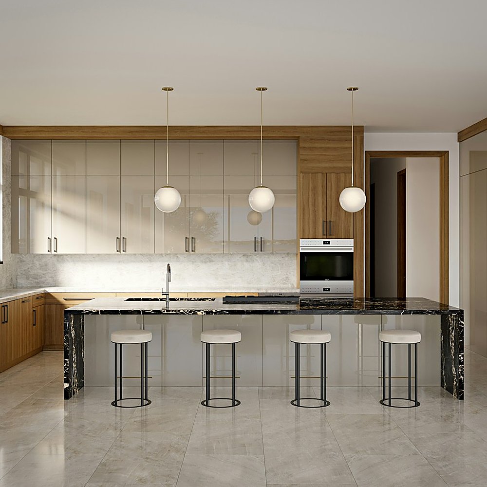 Japandi style kitchen designed by Next Level Design