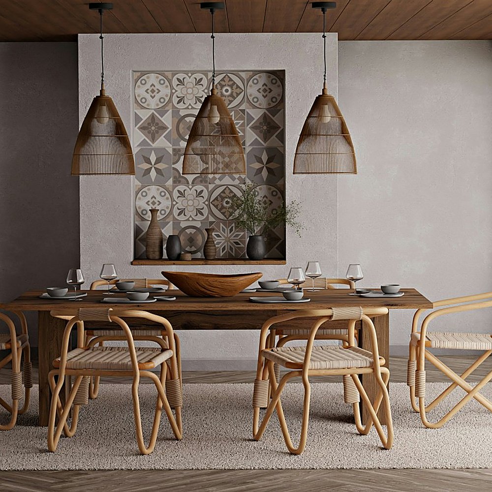 Organic Modern style dining room designed by Next Level Design